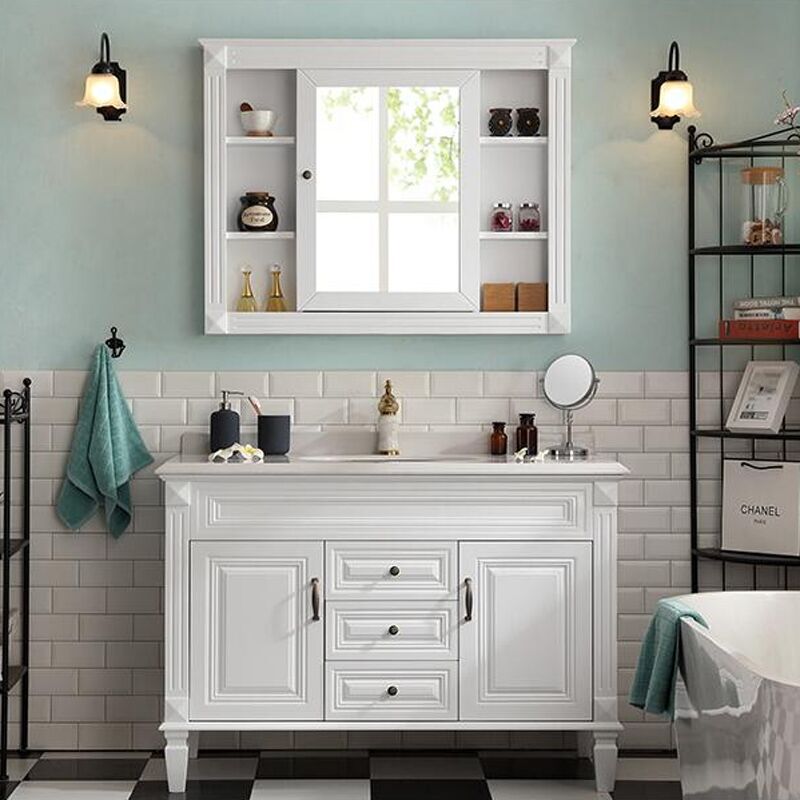 全鋁衛(wèi)浴柜-01（風(fēng)格：簡歐；顏色：暖白）