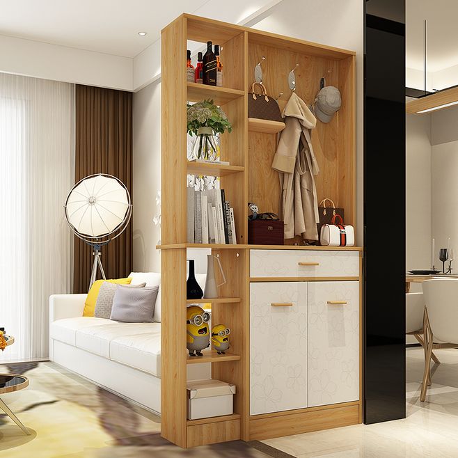 全鋁鞋柜-02（風格：現代；顏色：暖白楓木）